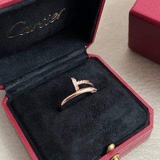 Cartier Juste un Clou ring with diamonds on the head and tip