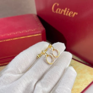 Cartier Minerva Circle Drop Earrings