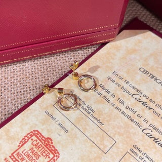 Cartier Minerva Circle Drop Earrings