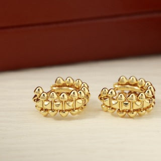 Cartier Roselle Beaded Hoop Earrings