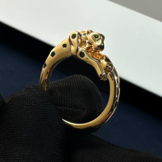Cartier Smooth-Finish Leopard-Motif Ring