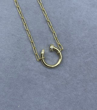 Cartier chunky chain necklace with diamonds at the ends