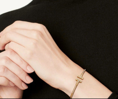 Tiffany T Diamond Wire Bracelet – Elegant Luxury Fine Jewelry