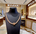 Bvlgari Rose Gold Geometric Link Necklace – Elegant Luxury Jewelry