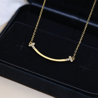 Tiffany T Smile Diamond Pendant Necklace – Elegant Luxury Jewelry