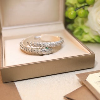 Bvlgari Green Gem Serpent Bracelet – Elegant Luxury Jewelry