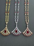 Bvlgari Ruby Fan Statement Necklace – Elegant Luxury Fine Jewelry