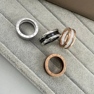 Bvlgari Multi-Layer Ceramic Band Ring – Elegant Luxury Jewelry