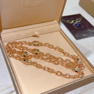 Bvlgari Rose Gold Link Chain Necklace – Elegant Luxury Jewelry