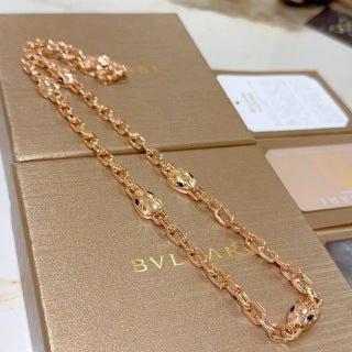Bvlgari Rose Gold Link Chain Necklace – Elegant Luxury Jewelry