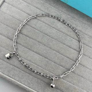 Tiffany Large Bead Lock & Double-U Horseshoe Necklace
