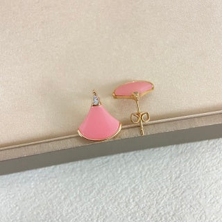 Bvlgari Pink Purple Fan Crystal Earrings – Elegant Luxury Jewelry