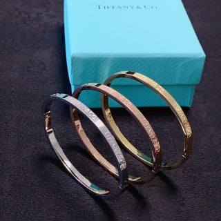 Tiffany & Co. Engraved Letter Narrow Bangle