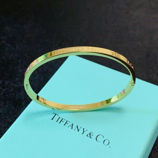 Tiffany & Co. Engraved Letter Narrow Bangle