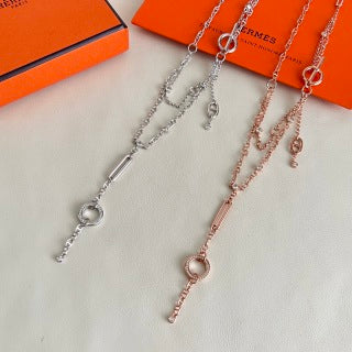 Hermès Élan Lariat Key Charm Necklace