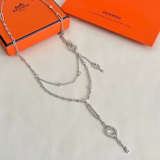 Hermès Élan Lariat Key Charm Necklace