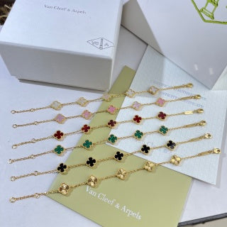 Van Cleef & Arpels Alhambra Colorful Clover Bracelet Collection