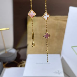 Van Cleef & Arpels Rose Petal Alhambra Five Motifs Bracelet