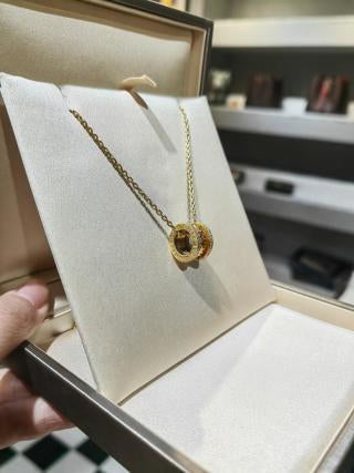Bvlgari Gold Minimalist Pendant Necklace – Elegant Luxury Jewelry