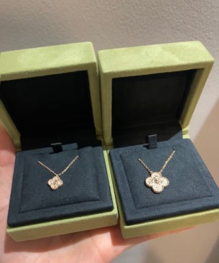 Van Cleef & Arpels Rose Gold Alhambra Floral Necklace