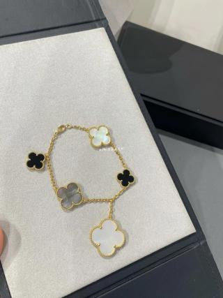 Van Cleef & Arpels Dual Tone Alhambra Five Motifs Bracelet