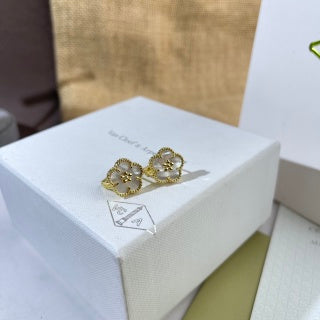 Van Cleef & Arpels Alhambra Blossom Mother of Pearl Stud Earrings