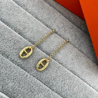 Hermès H Mini Drop Stud Earrings