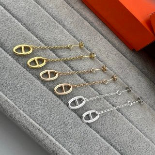 Hermès H Mini Drop Stud Earrings