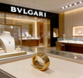 Bvlgari Gold Multi-Layer Band Ring – Elegant Luxury Jewelry