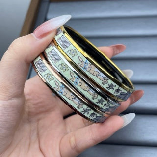 Hermès Enamel Chaine d’Ancre Wide Cuff Bracelet