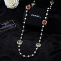 CHANEL Aurelia Pearl Ruby Charm Long Necklace