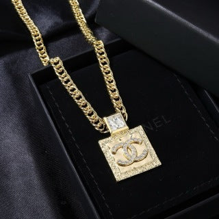 CHANEL Valentina Gold Medallion Chain Necklace