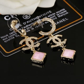 CHANEL Mirevia Color Gem Charm Earrings