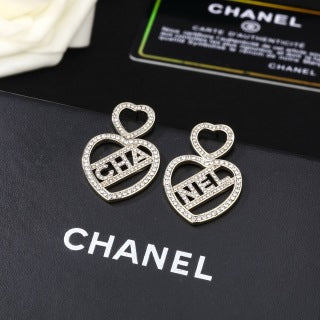 CHANEL Aurevia Diamond Letter Drop Earrings