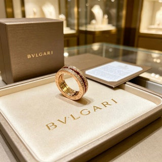 Bvlgari B.zero1 Rose Gold Spiral Ring – Elegant Luxury Jewelry