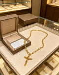 Bvlgari Gold Cross Pendant Necklace – Elegant Luxury Jewelry