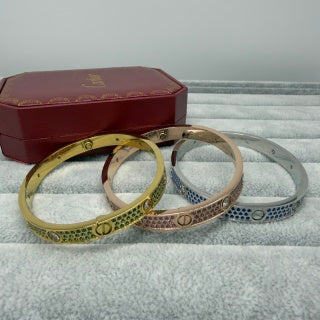 CARTIER Prismatica Gemstone Screw Bangle