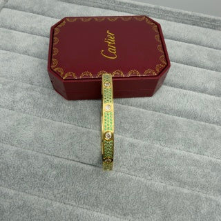 CARTIER Prismatica Gemstone Screw Bangle